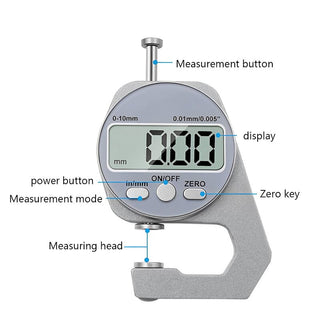 Saker Mini Digital Thickness Gauge