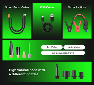 SAKER® Jump Starter with Air Compressor and Air Pump