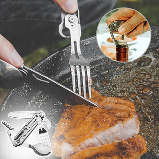 SAKER® 6-in-1 Camping Flatware Set