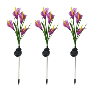 Multi-Color LED Solar Arum-lily Garden Lights