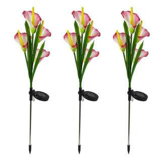 Multi-Color LED Solar Arum-lily Garden Lights