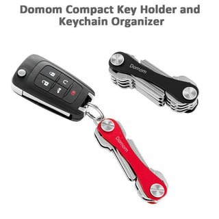 Domom Compact Key Holder and Keychain Organizer, 2 Packs