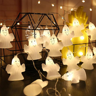 Saker Halloween Smiling Face Ghost String Lights