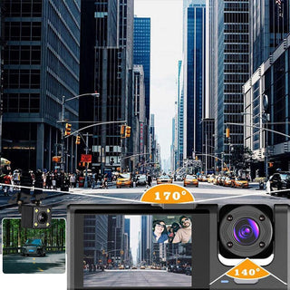 SAKER® 3 Lens Car DVR Dash Cam