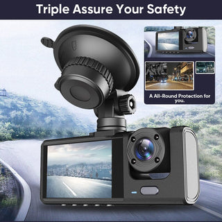 SAKER® 3 Lens Car DVR Dash Cam