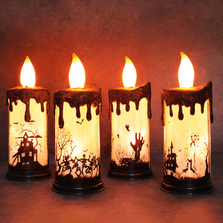 Saker Halloween LED Candle with Castle Horror Atmosphere Decoration