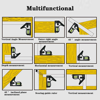 SAKER® Combination Square Ruler