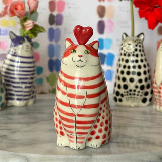 Sank Polka Dot Cat Vase