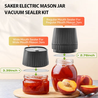 Saker Electric Mason Jar Vacuum Sealer Kit