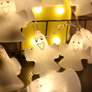 Saker Halloween Smiling Face Ghost String Lights