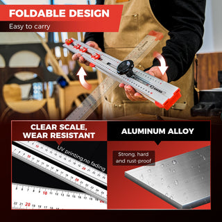 SAKER® 4 in 1 Drilling Positioning Ruler