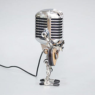 SAKER Vintage Metal Microphone Robot Desk Lamp