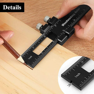 Saker Woodworking Multi-Function Marking Ruler Set