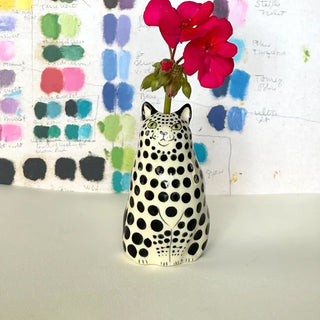 Sank Polka Dot Cat Vase