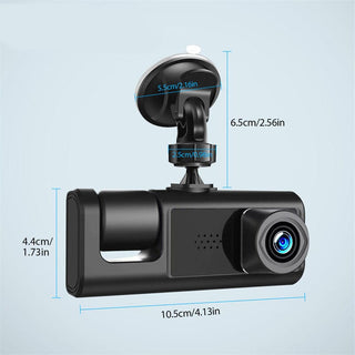 SAKER® 3 Lens Car DVR Dash Cam