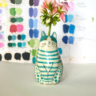 Sank Polka Dot Cat Vase