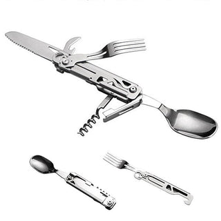 SAKER® 6-in-1 Camping Flatware Set