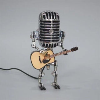 SAKER Vintage Metal Microphone Robot Desk Lamp