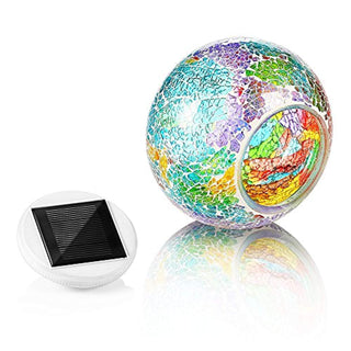 Solar Powered Glass Ball Led Garden Lights