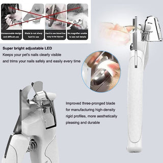 SAKER® Pet Nail Clipper with LED