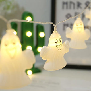 Saker Halloween Smiling Face Ghost String Lights