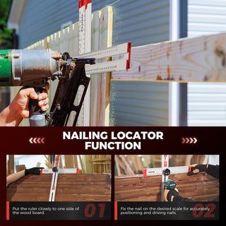 SAKER® 4 in 1 Drilling Positioning Ruler