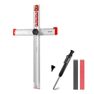 SAKER® 4 in 1 Drilling Positioning Ruler