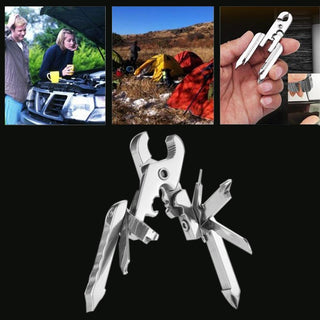 Hirundo 15 in 1 Multi-tool Pliers Tool Keychain Stainless Steel Combination EDC Tool