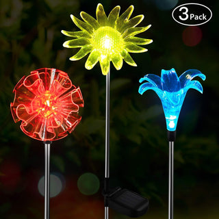 Solar-Powered Dandelion Lily Sunflower Light