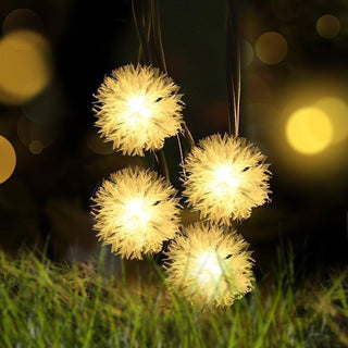 Solar-Powered Warm-White Dandelion Lights