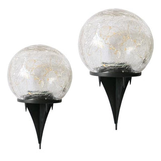 Solar LED Crackle Glass Ball Ground Lights