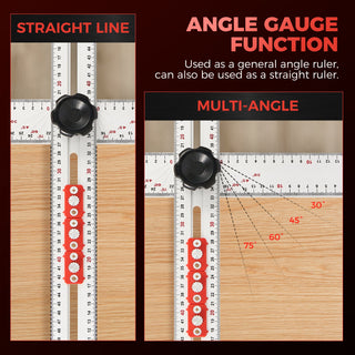 Saker 4 in 1 Drilling Positioning Ruler