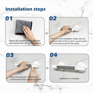 SAKER® Suction Grab Bar for Shower