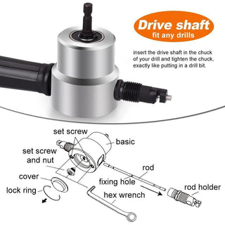 Domom Double Head Sheet Nibbler Metal Cutter