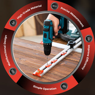 SAKER® 4 in 1 Drilling Positioning Ruler