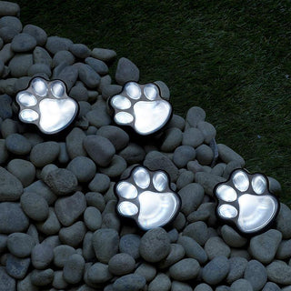 Solar-Powered Paw Print Lights Garden Lantern