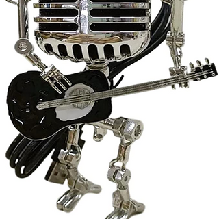 SAKER Vintage Metal Microphone Robot Desk Lamp