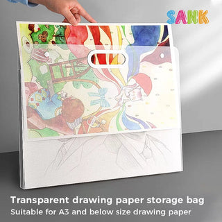 Sank Transparent Drawing Paper Storage Bag