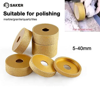 SAKER® Vacuum Dry Grooved Diamond Grinding Wheel