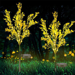 Golden Floral Solar Light