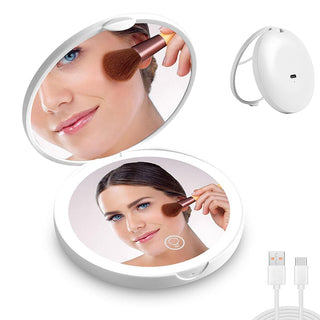 SAKER® LED Lighted Travel Makeup Mirror