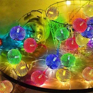 Metal Mesh Ball String Light