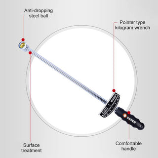 Saker Pointer Type Adjustable Torque Wrench