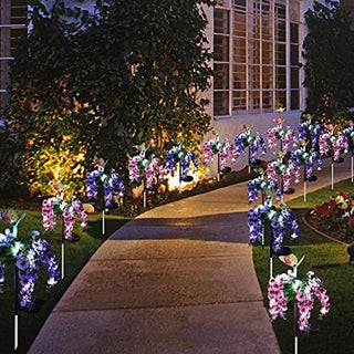 Solar-Powered Butterfly Flower Light