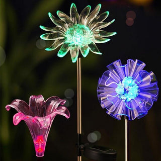 Solar-Powered Dandelion Lily Sunflower Light