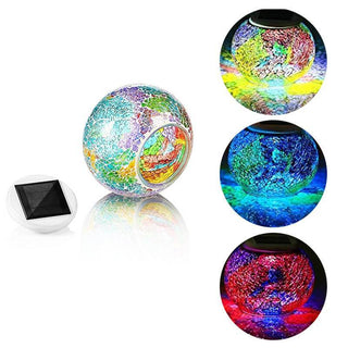 Solar Powered Glass Ball Led Garden Lights