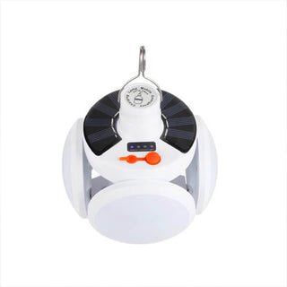 Solar Powered LED Folding Football Camping Lamp