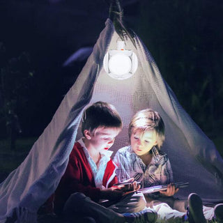 Solar Powered LED Folding Football Camping Lamp