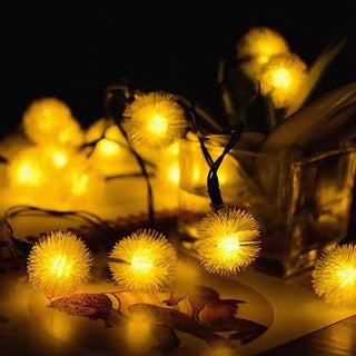 Solar-Powered Warm-White Dandelion Lights