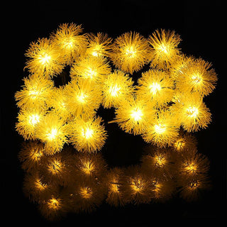 Solar-Powered Warm-White Dandelion Lights